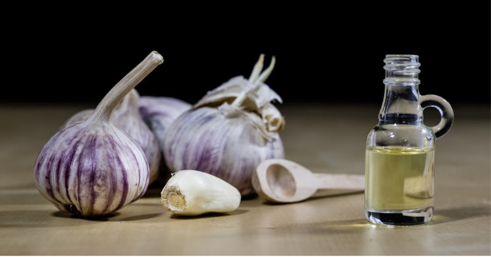 garlic oil and garlic