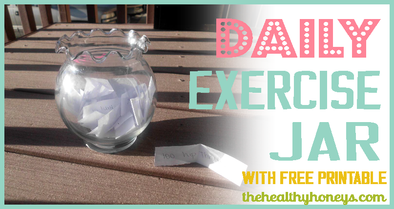 Daily exercise jar for body weight workouts