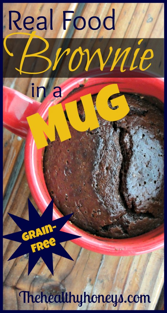 real food brownie in a mug