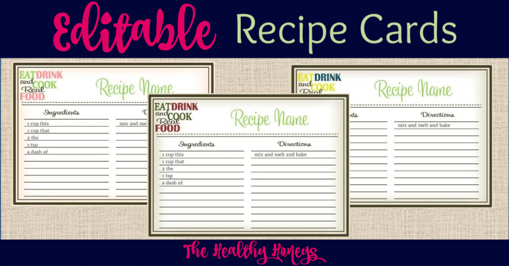 Free Recipe Template (Editable)