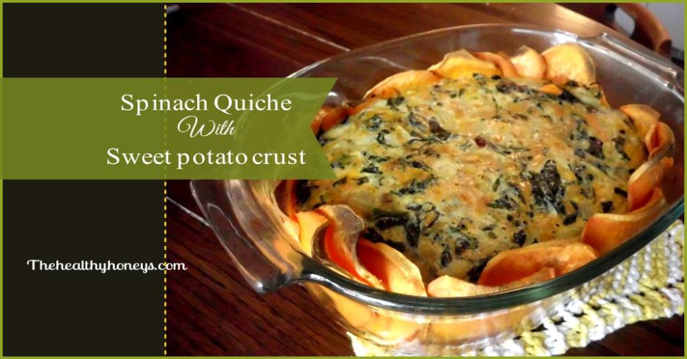 sweet potato crusted spinach quiche