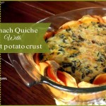 Sweet Potato Crusted Spinach Quiche