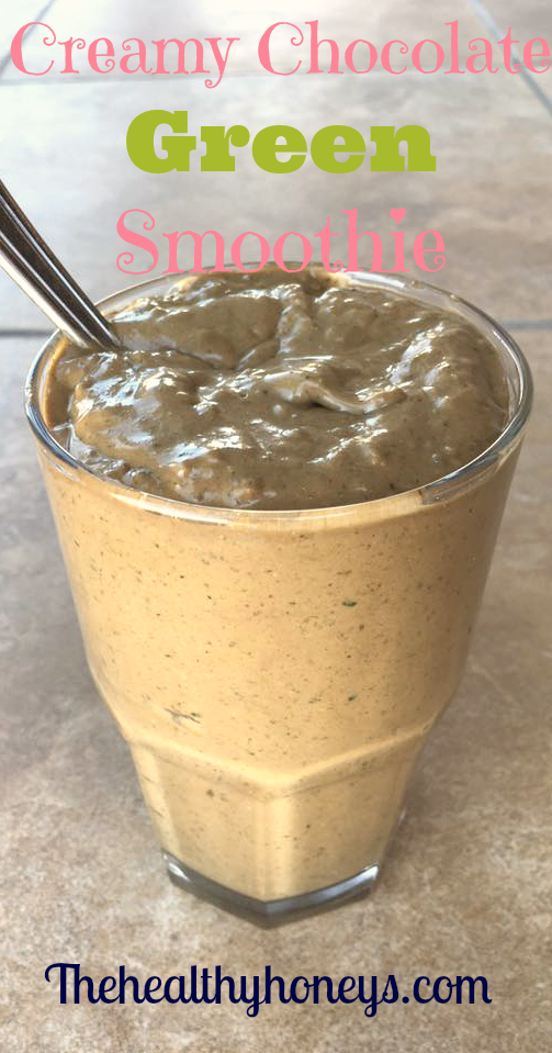 creamy chocolate green smoothie